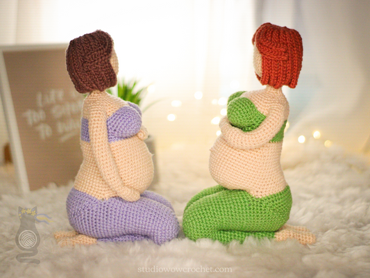 Häkelanleitung für Amigurumi Yogi Girl Plus Size US, IT, ES, PT, FR DIY Häkelprojekt für Heimdekoration / Sofortiger Download