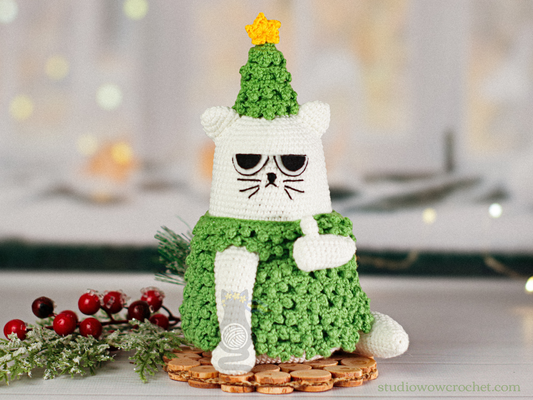 Patrones de crochet navidad amigurumi Grumpy tree top Términos de EE. UU. PDF / Tutorial de descarga instantánea