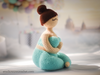 Häkelanleitung für Amigurumi Yogi Girl Plus Size US, IT, ES, PT, FR DIY Häkelprojekt für Heimdekoration / Sofortiger Download