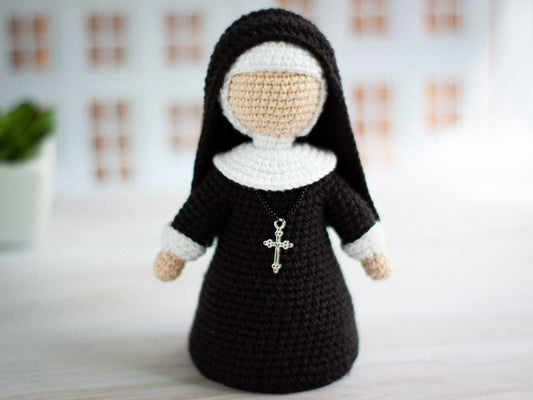 Patrones de crochet muñeca amigurumi Monja PDF / Tutorial Descarga Instantánea