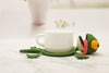 Crochet Pattern Coaster Splat Lizard Funny Handmade Design for Mug or Cup Decor – Cute Green Animal Shaped Cotton Tabletop Gift Idea