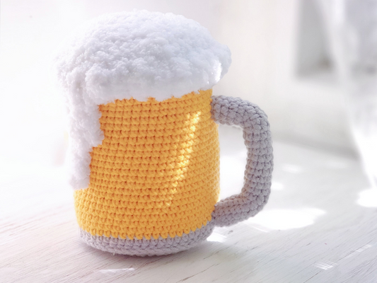 Patrón de crochet Tazas de cerveza decoración divertida / Tutorial de descarga instantánea