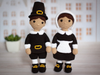 Patrones de crochet amigurumi Sr. y Sra. Pilgrims Día de Acción de Gracias PDF / Tutorial Descarga Instantánea