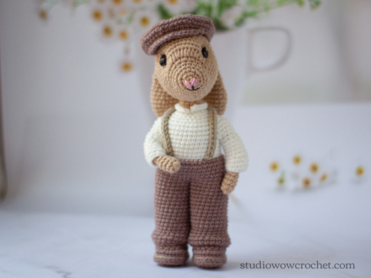 Patrón de crochet amigurumi Pascua Vintage Mr Rabbit PDF / Tutorial Descarga Instantánea