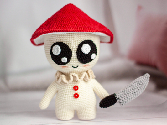 Patrón de crochet amigurumi relleno Hongo Rencoroso PDF / Tutorial Descarga Instantánea