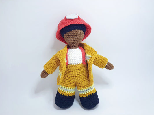 Patrones de crochet amigurumi muñeco Bombero PDF / Tutorial Descarga Instantánea
