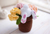 Patrones de crochet Conejito de Pascua en macetero de claveles PDF / Tutorial Descarga Instantánea