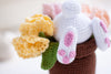 Patrones de crochet Conejito de Pascua en macetero de claveles PDF / Tutorial Descarga Instantánea