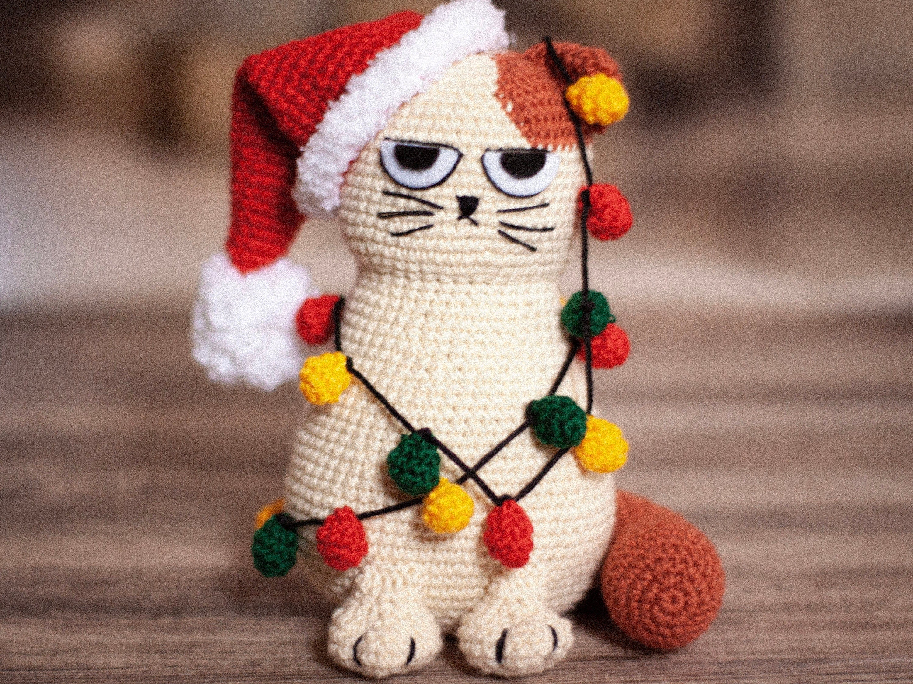 Crochet patterns Christmas Cat tree US, DE, ES, IT, PT PDF / Instant D
