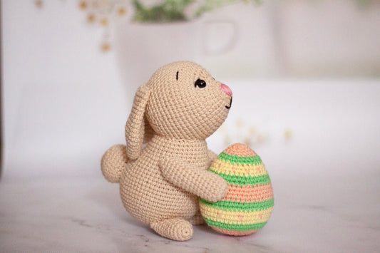 Patrones de crochet amigurumi Conejito de Pascua con Huevo PDF / Tutorial Descarga Instantánea