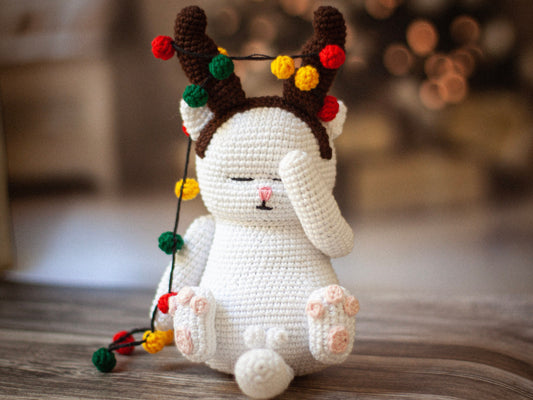 Patrones de crochet Navidad Gato - Venado PDF / Tutorial Descarga Instantánea