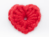 Crochet cute little heart in 2 minutes