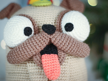 Crochet Pattern Adorable Naughty Pug with Bonus Poop Surprise - DIY Amigurumi Toy Tutorial / Instant Download