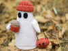 Crochet Pattern Halloween Ghost with Pumpkin Basket and Coffee Cup – Fall Decor & Amigurumi Gift PDF / Instant Download tutorial