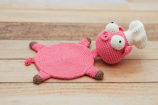 Funny Splat Pig Crochet Coaster Pattern, Amigurumi Pig Placemat PDF, Handmade Farm Animal Mug Rug Pattern, Cute Kitchen Decor Gift Idea