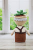 Succulent Grandpa Crochet Pattern PDF, Plant Pot Amigurumi Pattern, Funny Grandfather Doll with Mustache, Cute Plant Lover Gift