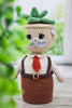 Succulent Grandpa Crochet Pattern PDF, Plant Pot Amigurumi Pattern, Funny Grandfather Doll with Mustache, Cute Plant Lover Gift