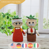 Succulent Grandpa and Granny Crochet Pattern Bundle, Amigurumi Grandparents Couple, Potted Plant Dolls Set, Funny Anniversary Gift