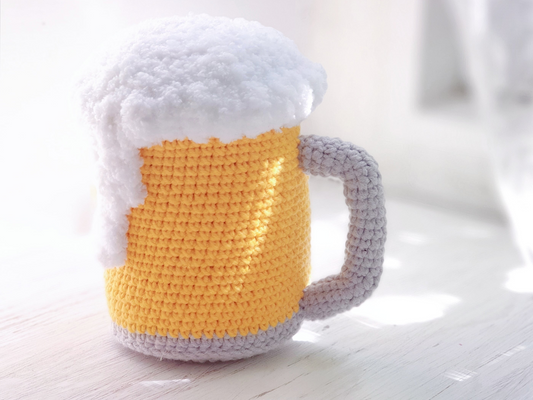 Crochet pattern Beer mugs funny decor / Instant Download tutorial