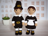 Crochet patterns amigurumi Mr. and Mrs. Pilgrims Thanksgiving Day PDF / Instant Download tutorial