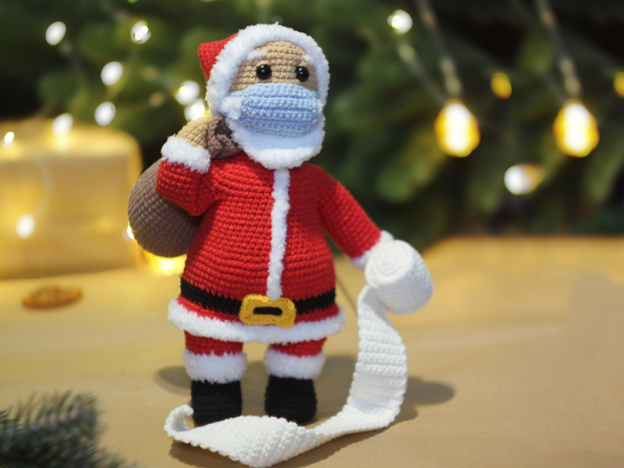 Patrones de crochet Navidad amigurumi Pandemia Santa PDF / Tutorial Descarga Instantánea
