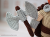 Schema all'uncinetto amigurumi Viking con ascia PDF / Tutorial per il download istantaneo