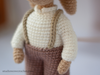 Schema amigurumi all'uncinetto Pasqua Vintage Mr Rabbit PDF / Tutorial per il download istantaneo