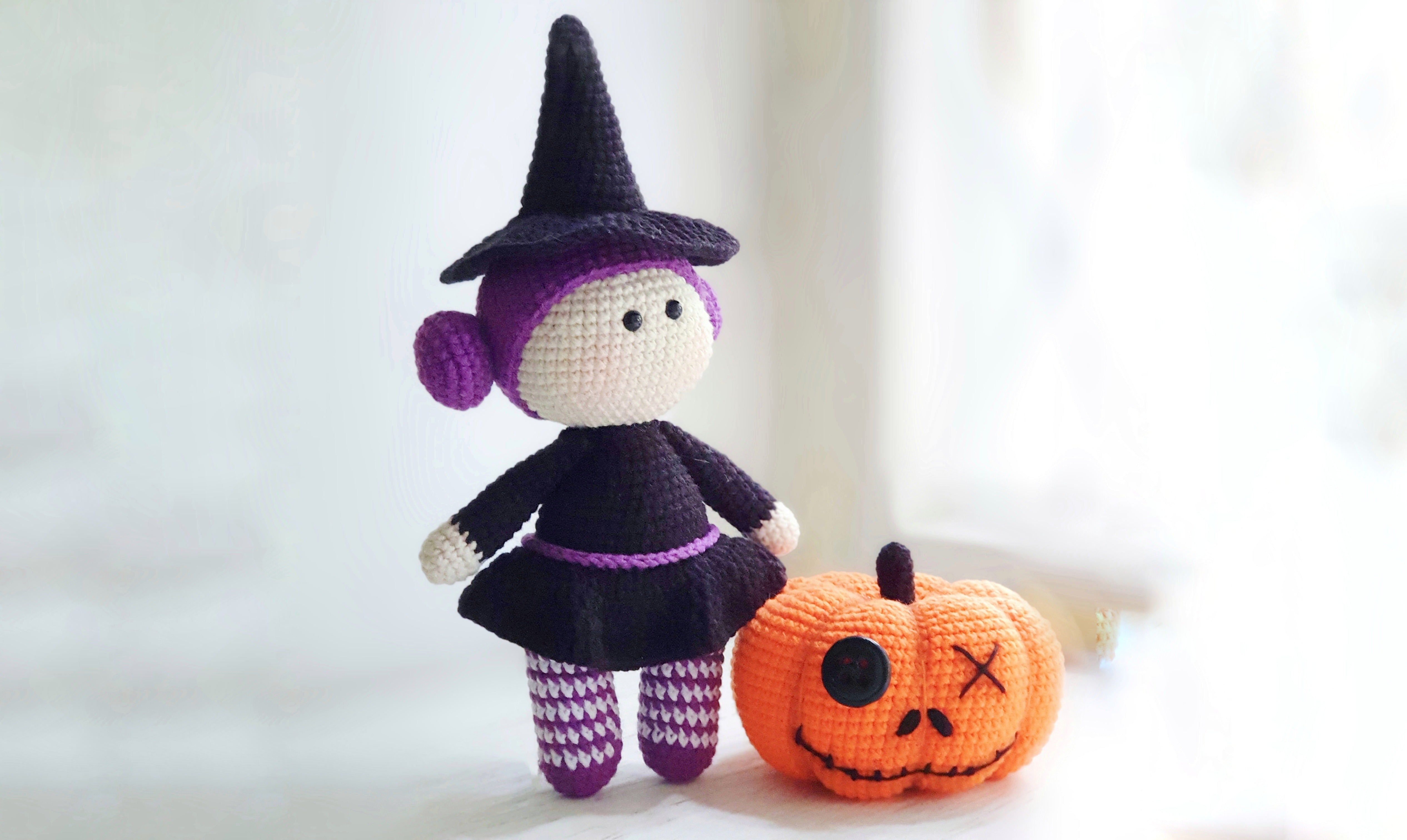halloween crochet, crochet pattern, halloween pumpkin