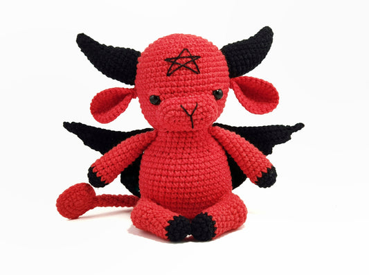 Schemi all'uncinetto amigurumi Baphomet Halloween PDF / Tutorial per il download istantaneo
