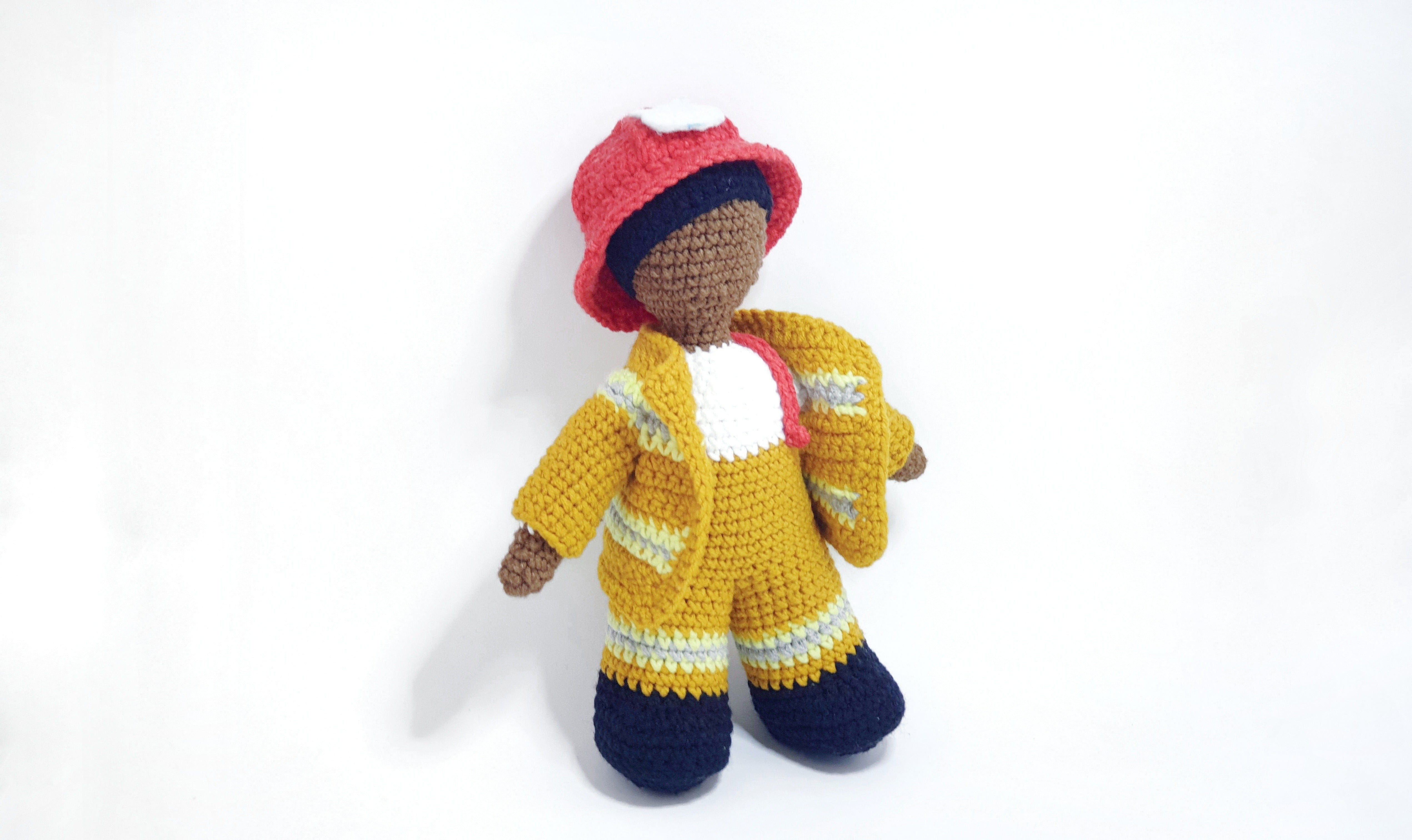Crochet patterns amigurumi Firefighter doll PDF / Instant Download tutorial