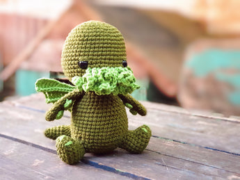 Schemi all'uncinetto amigurumi Cthulhu Halloween PDF / Tutorial per il download istantaneo