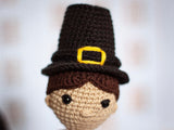 thanksgiving crochet, crochet piligrims, crochet pattern