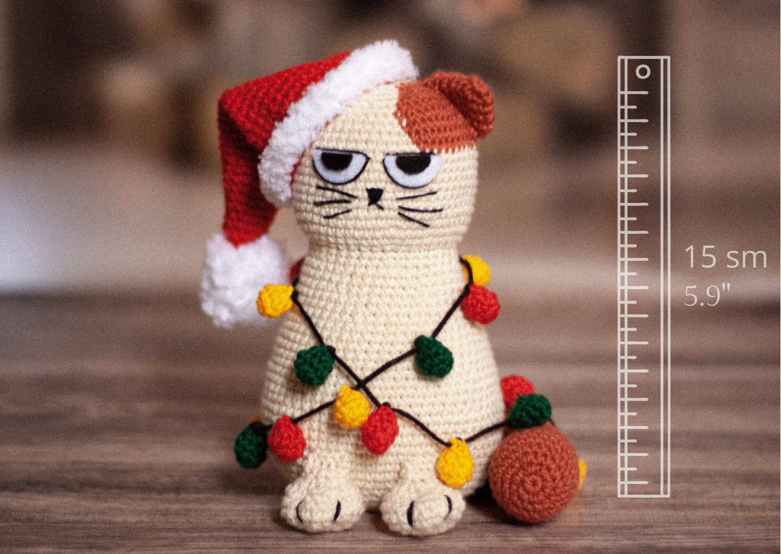 Crochet patterns Christmas Cat tree US, DE, ES, IT, PT PDF / Instant Download tutorial